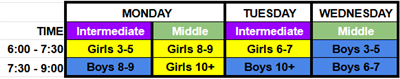 26-27 prac schedule